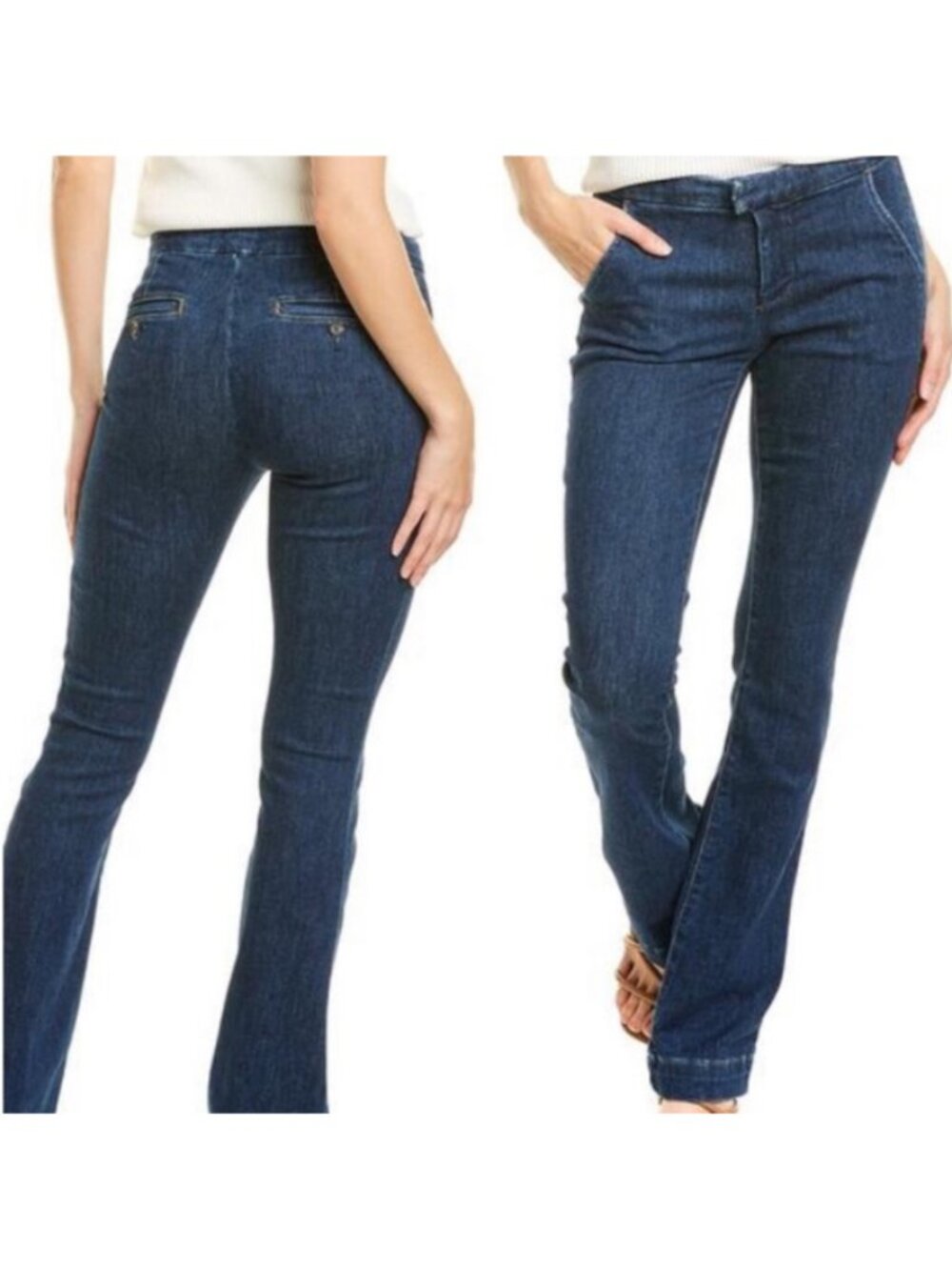 NWT FRAME Le Serge Trouser Wide Leg Jeans in Alessandro Wash Size 25